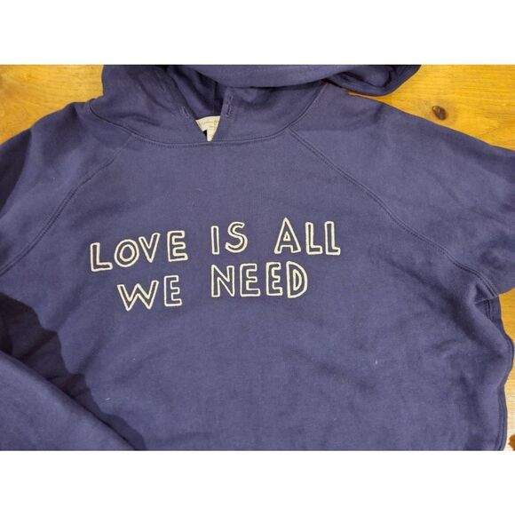 SPIRITUAL GANGSTER LOVE IS ALL WE NEED NAVY HOODIE NWOT Small - Picture 3 of 12